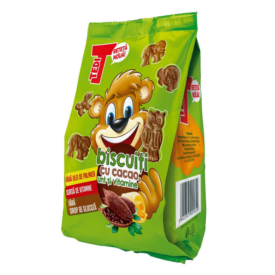 Tedi Biscuiti Cacao/Unt 90Gr