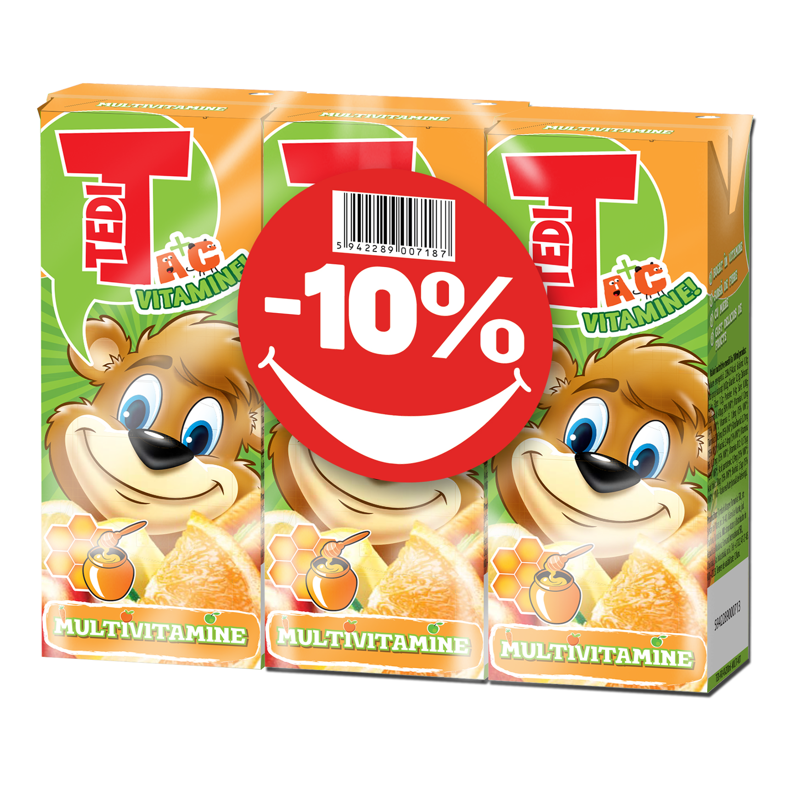 Tedi Suc Multivitamine 200mL 3Buc.