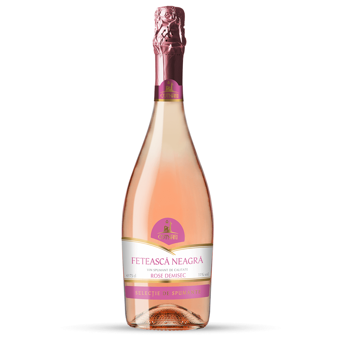 Vin Cotnari Spumant Fetească Neagră 0.75L Roze Demisec