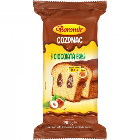 Cozonac Ciocolată/Alune 450Gr