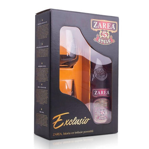 Pachet Cava D'Oro 5 Stele 0.5L + Pahar