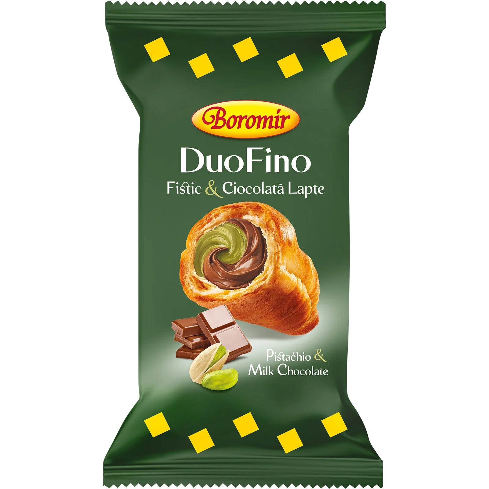 Croissant Duofino Fistic/Ciocolată 75Gr/30Bax