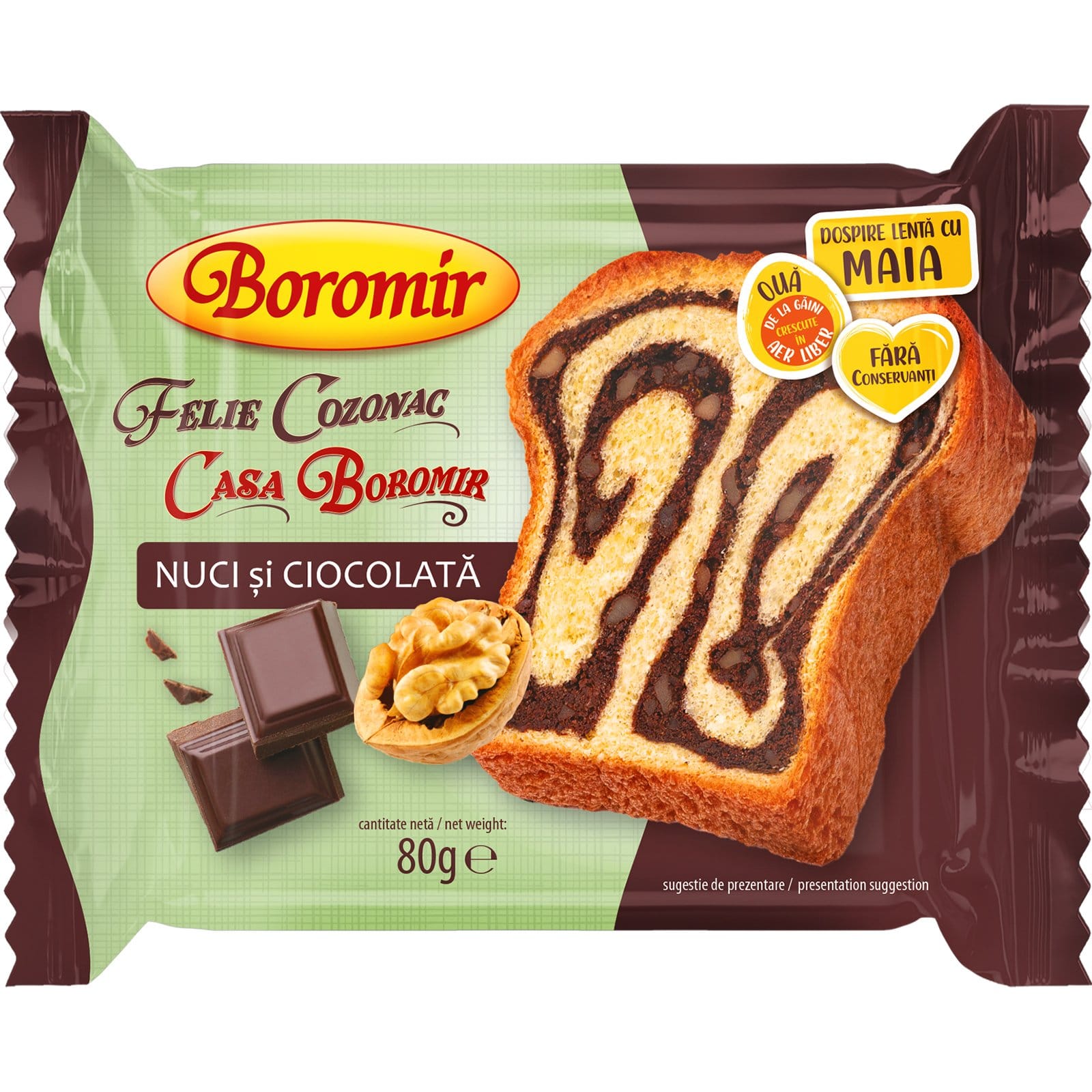 Felie Cozonac Cacao 80Gr