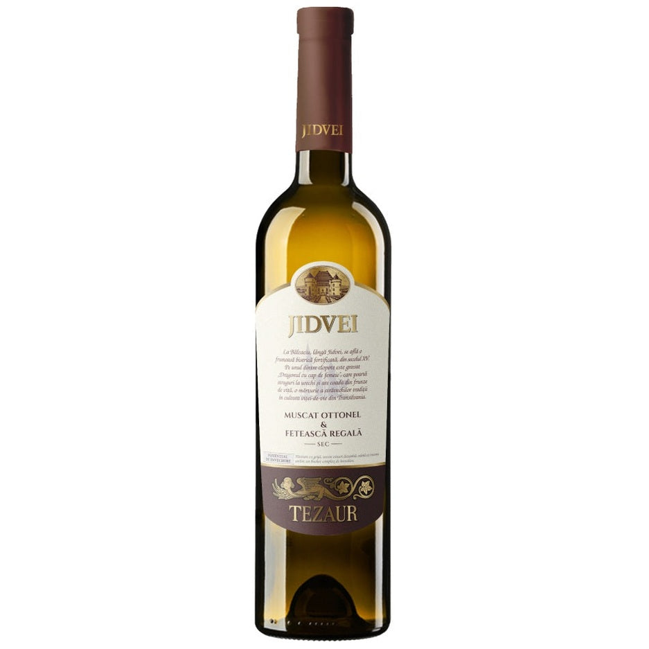Vin Jidvei Tezaur Muscat + Fetească 0.75L Sec