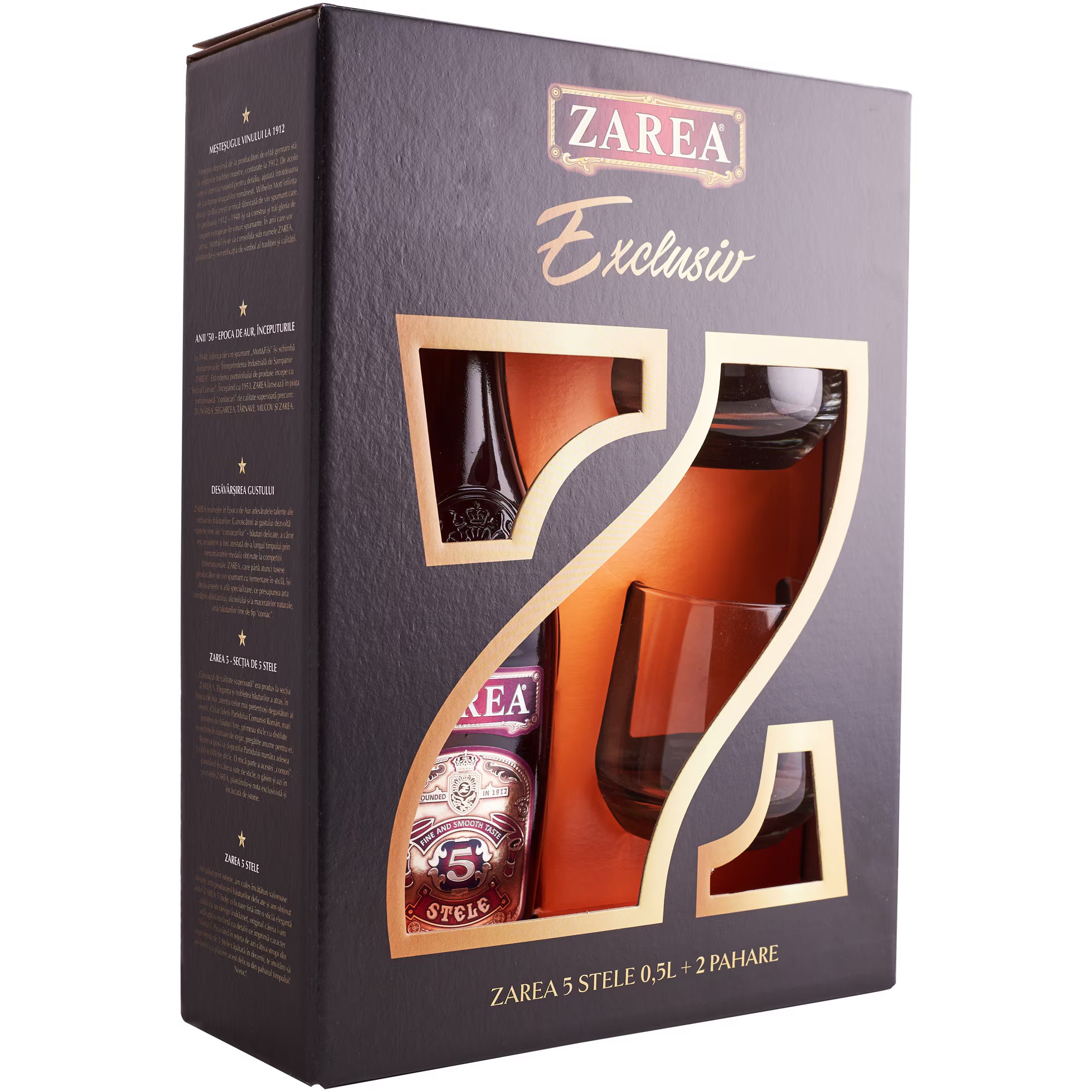 Pachet Zarea Exclusiv 5 Stele 0.5L + 2 Pahare