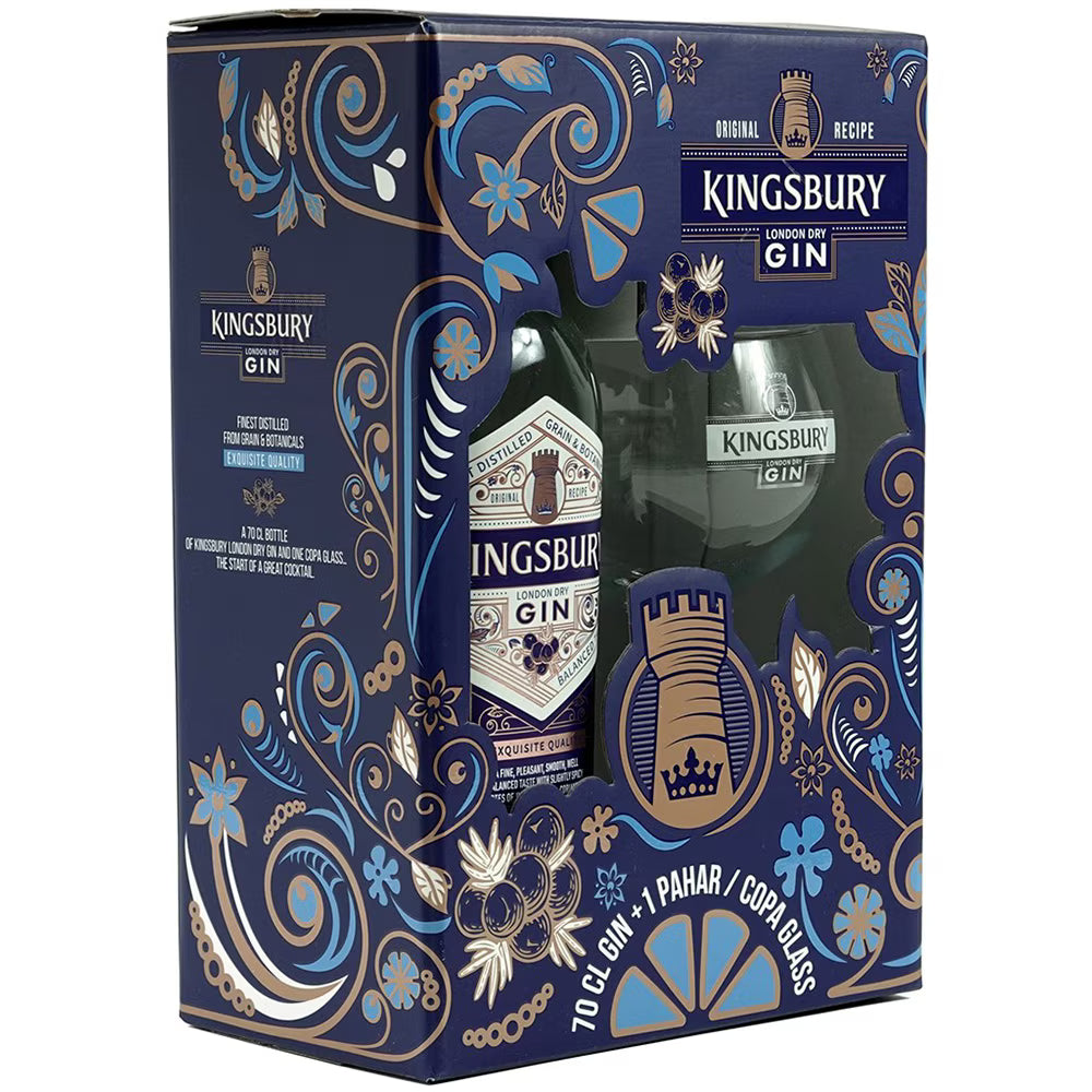 Pachet Gin Kingsbury 0.7L + Pahar